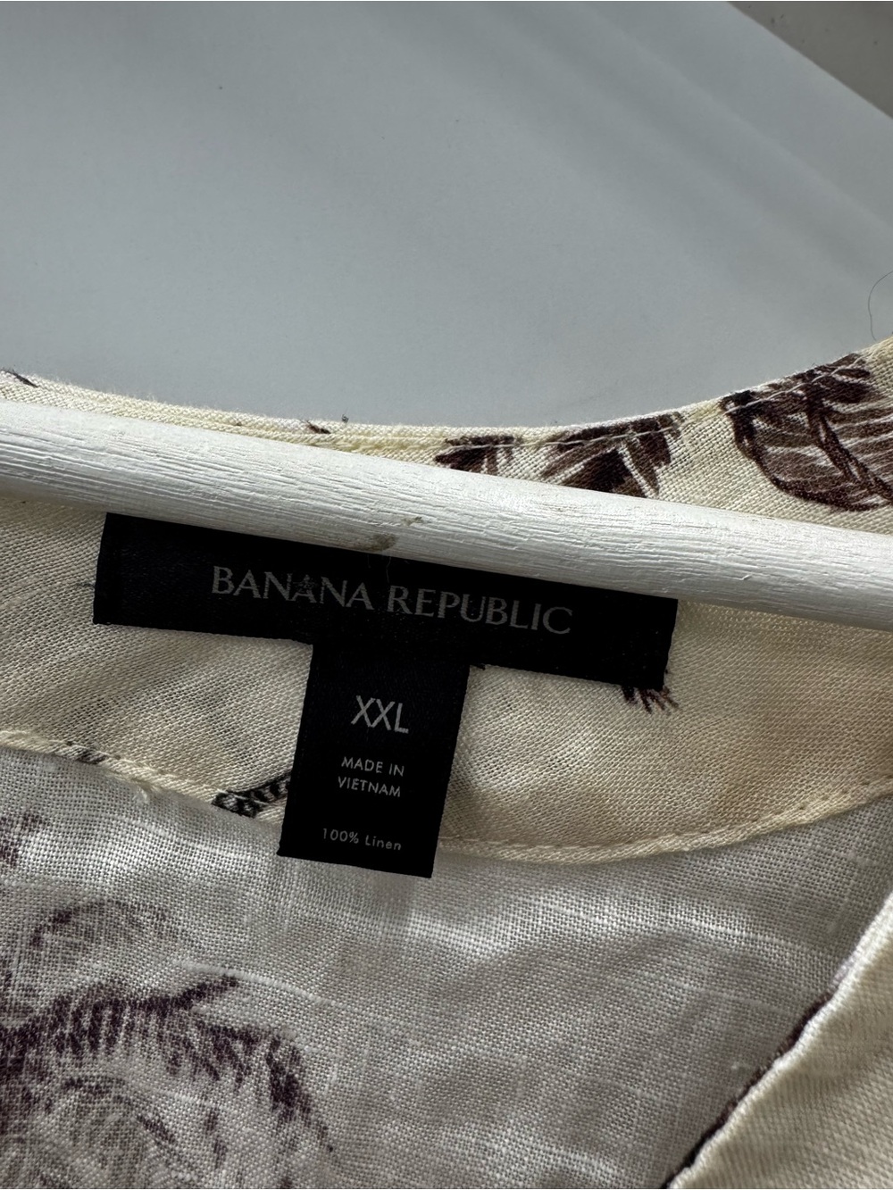 Banana Republic Linen Safari Print Mini Dress Size XXL Long Sleeve - Picture 8 of 11